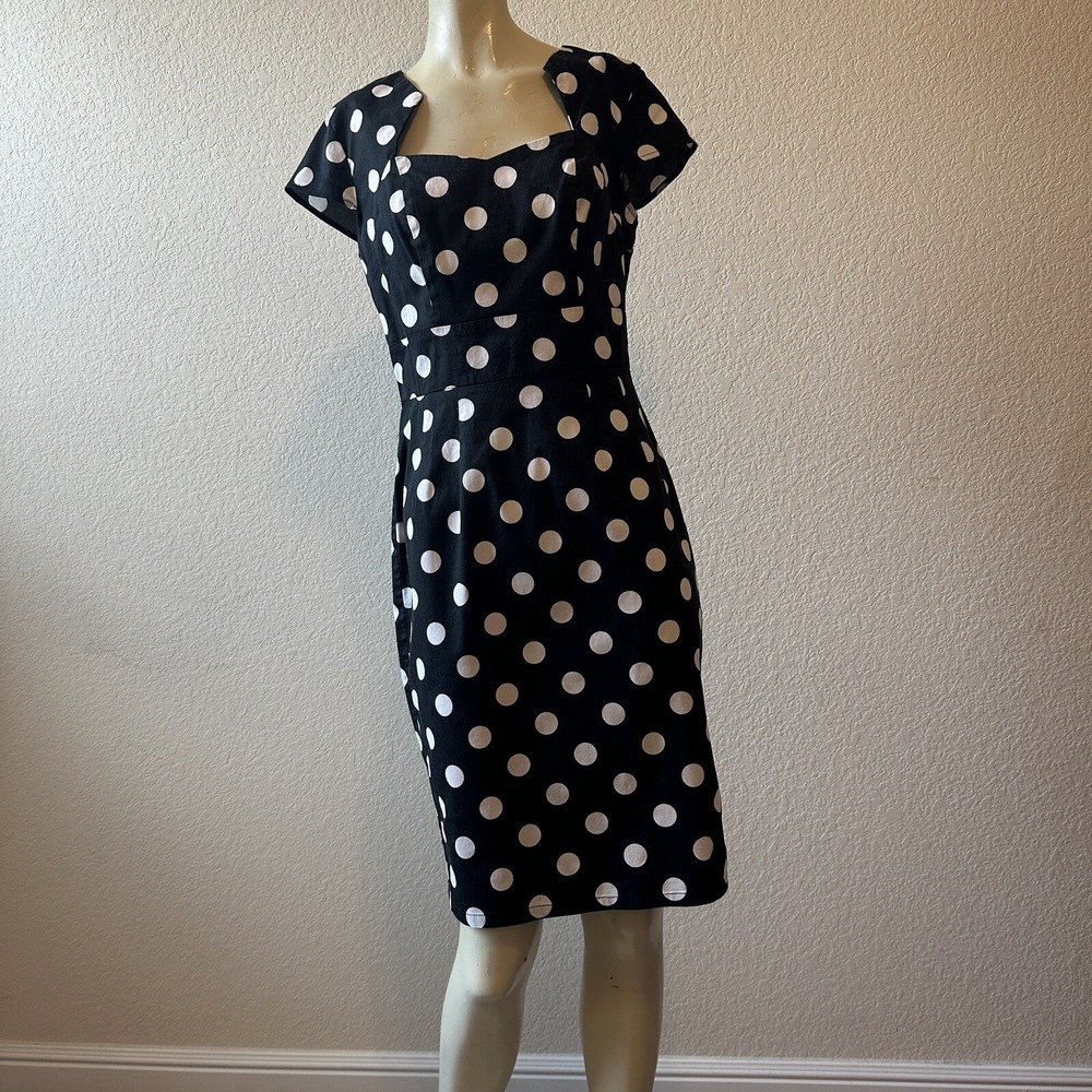 Women's Black Polka Dot Pinup Rockabilly by Grace Karin, Sz: Medium